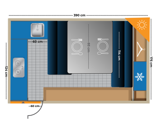 Floor plan Andino Camper day