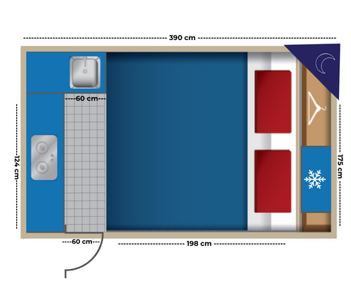 Floor plan Andino Camper night