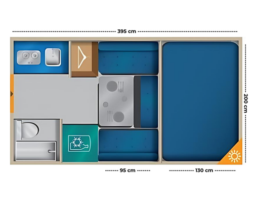Floor plan Patagonia Camper SC model 1 day
