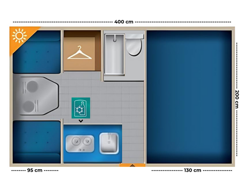 Floor plan Patagonia Camper SC model 2 day
