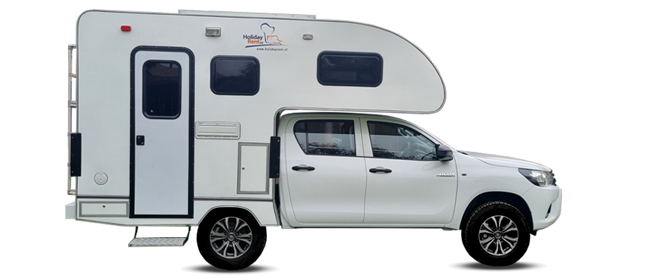 Patagonia Camper double cabin 4x4 White background 3