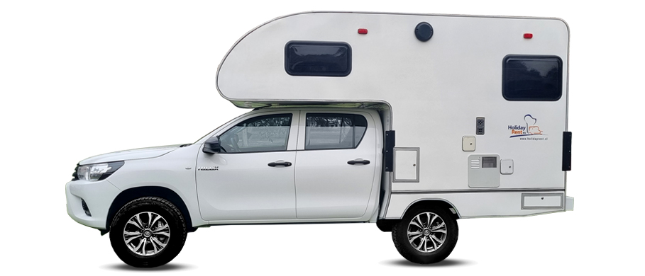 Patagonia Camper double cabin 4x4 White background 4